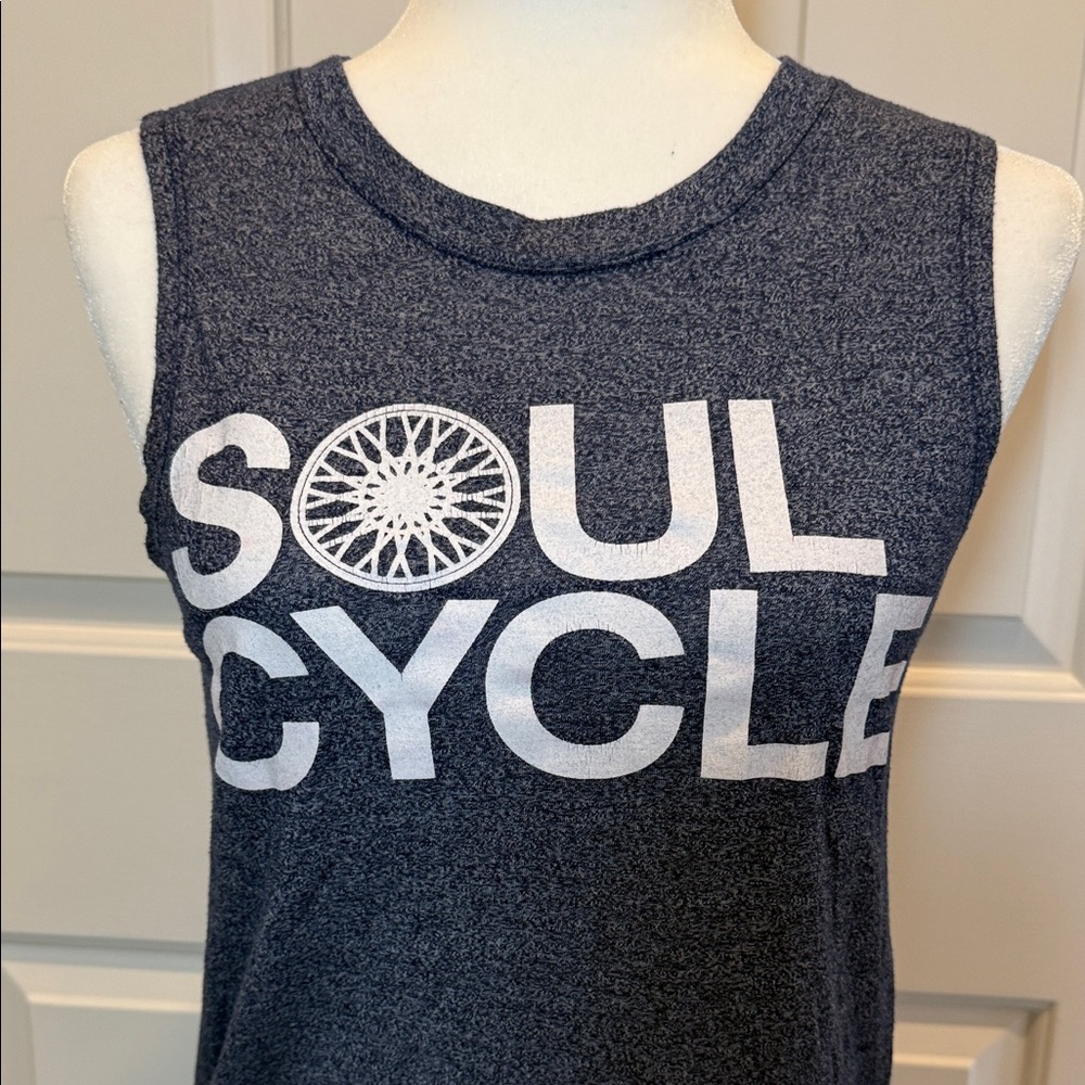 SoulCycle Heathered Sleeveless Top in Dark Blue Size M